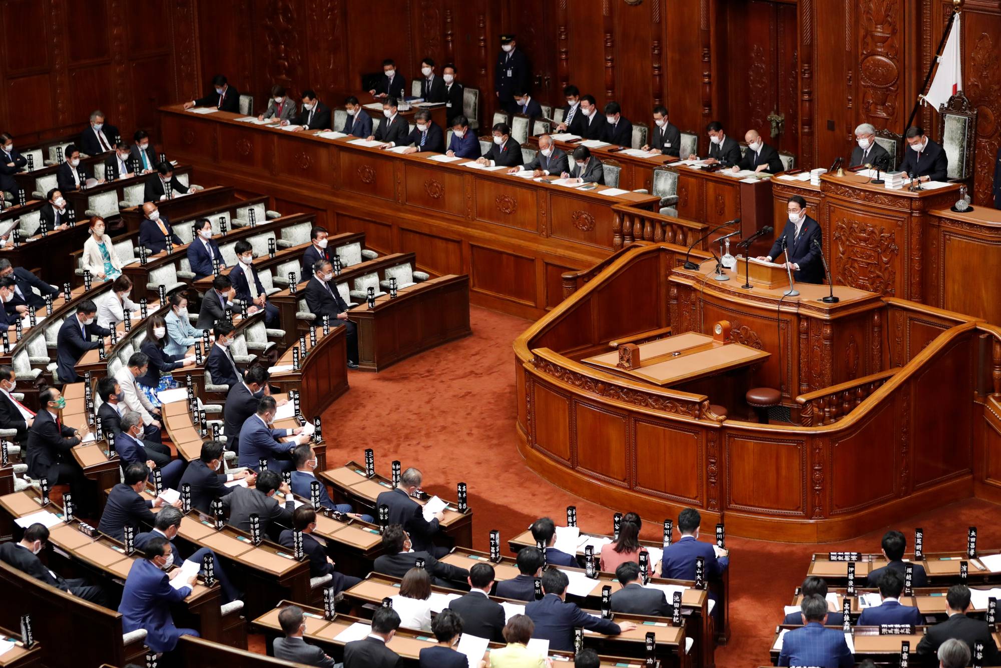 Some members of the Liberal Democratic Party are celebrating the idea of doubling Japan’s defense spending to 2% of gross domestic product. Still, the announcement has fueled tensions within the party.  | REUTERS 