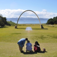 The Setouchi Triennale, which ran this year from April 14 through Nov. 6, is grounded in the permanent exhibits on Naoshima such as Lee Ufan’s “Porte vers l’infini.”  | THU-HUONG HA
