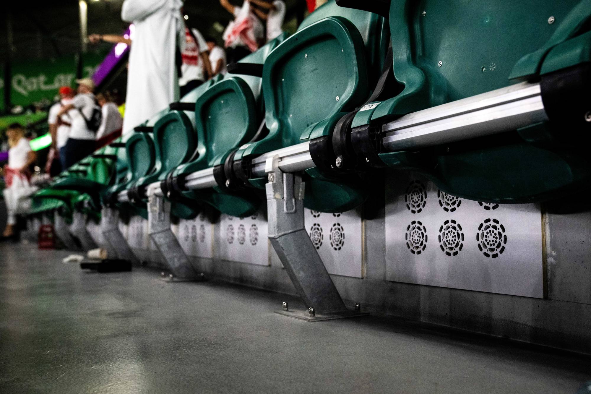 Cooling vents beneath the seats at Education City Stadium in Al Rayyan, Qatar. | Erin Schaff / The New York Times