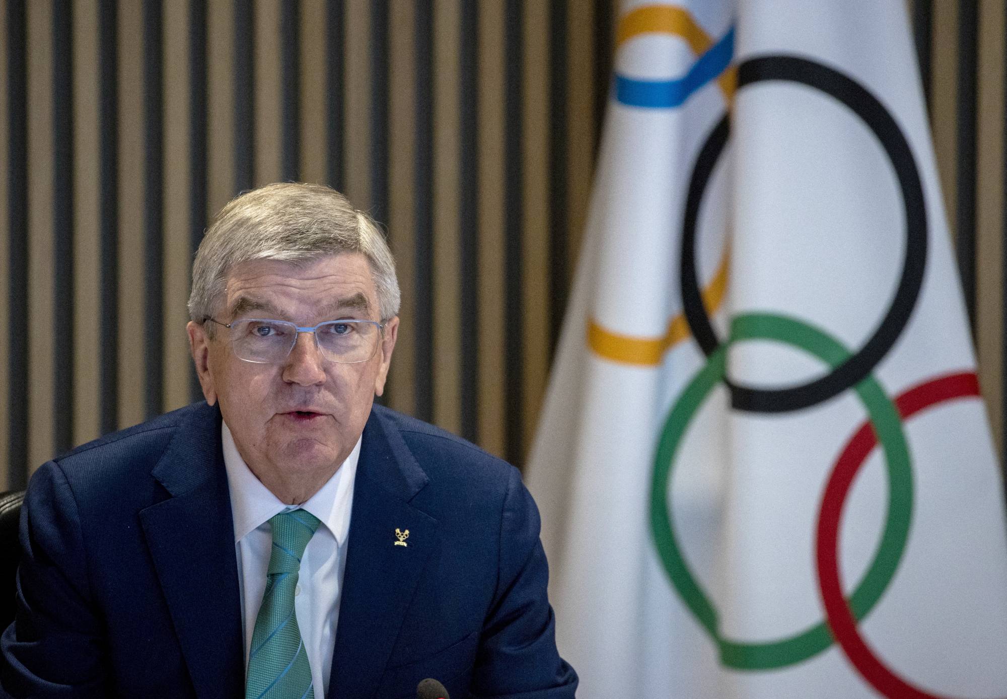 IOC President Thomas Bach attends an Executive Board meaning at the  Olympic House in Lausanne, Switzerland, on Dec. 5. | REUTERS