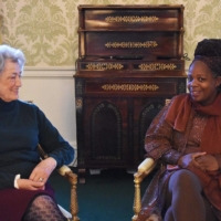 Lady Susan Hussey meets Ngozi Fulani, founder of the charity Sistah Space, at Buckingham Palace in London on Friday. | HANDOUT PHOTO VIA AFP-JJI