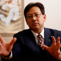 Yoshihiro Seki, the secretary-general of the LDP\'s group on chip strategy, during an interview on Friday.  | REUTERS 