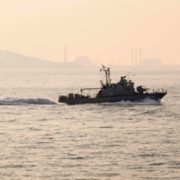 A South Korean service vessel patrols waters near Incheon earlier this year. | AFP-JIJI