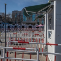 Empty COVID-19 testing booths in Beijing on Dec. 17
 | GILLES SABRIE / THE NEW YORK TIMES