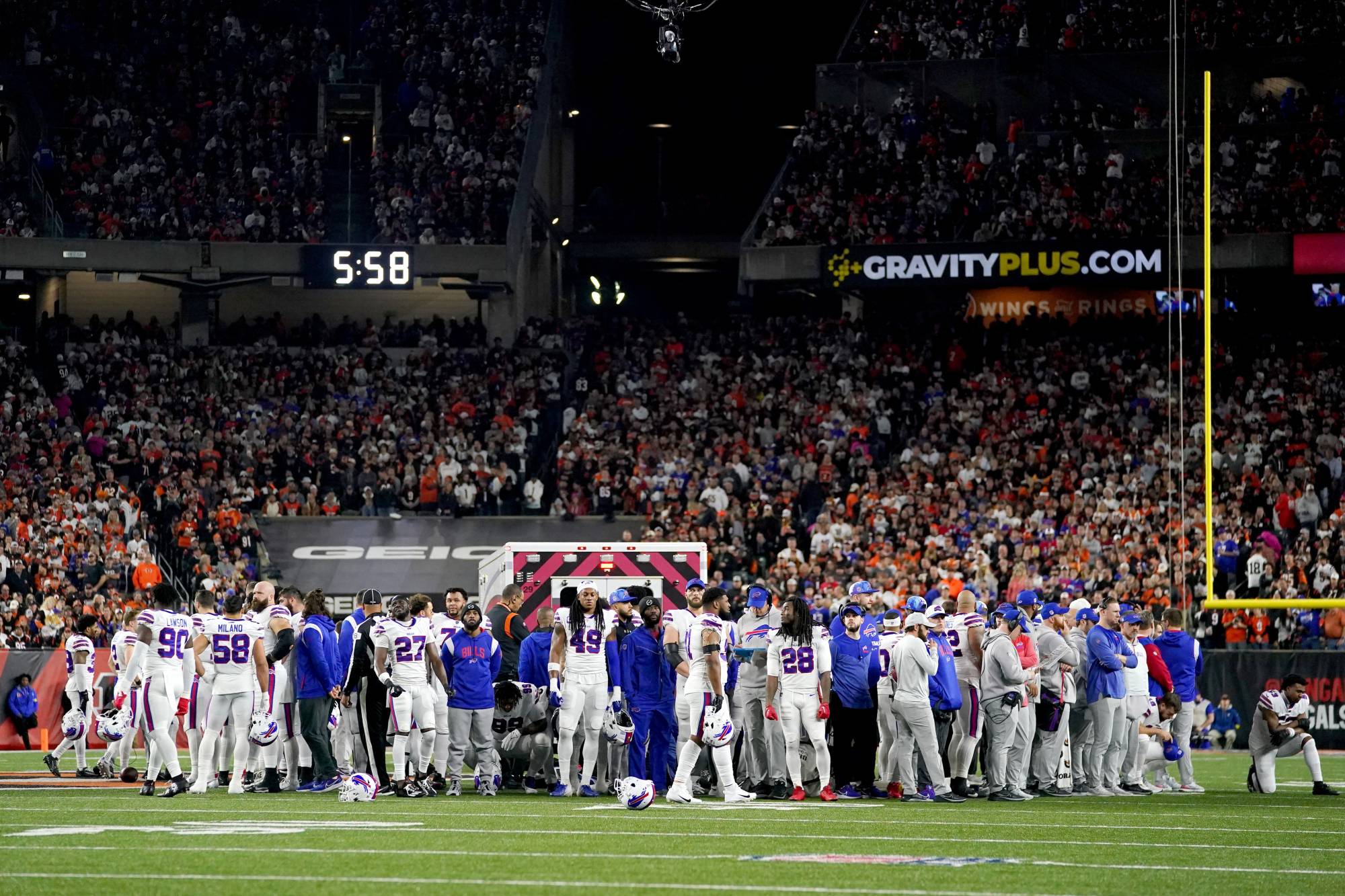 Athletes and Fans Pray for Damar Hamlin After On-Field Collapse