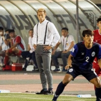 Keisuke Honda has served as general manager of Cambodia\'s senior and Olympic-level national teams since 2018. | KYODO