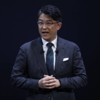 Koji Sato, president of Lexus International, at an event in Chiba Prefecture on Jan. 13 | BLOOMBERG