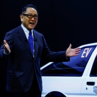 Toyota Motor President Akio Toyoda during an event in Chiba Prefecture on Jan. 13 | REUTERS