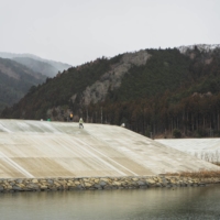 A seawall in Ogatsu, Miyagi Prefecture, to protect the area against tsunami.  | OSCAR BOYD
