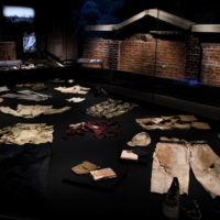 Items sit on display in an exhibition at the Hiroshima Peace Memorial Museum in February 2022. | COURTESY OF THE HIROSHIMA PEACE MEMORIAL MUSEUM 
