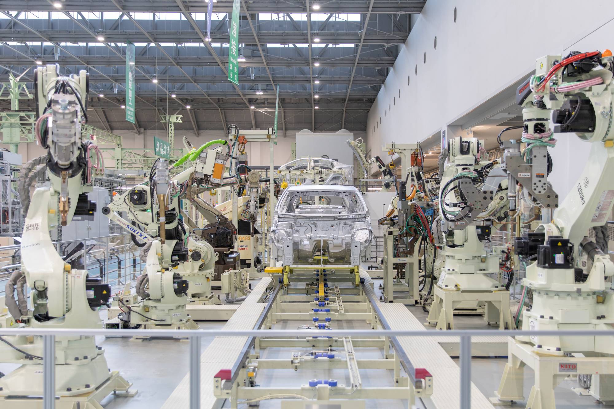 A production line sits on display at the Toyota Commemorative Museum of Industry and Technology in Nagoya. | Courtesy of Toyota Commemorative Museum of Industry and Technology