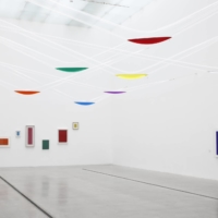 An installation view of \"The Timeless Imagination of Yves Klein: Uncertainty and the Immateriality,\" which is on display at 21st Century Museum of Contemporary Art, Kanazawa through March 5. | KEIZO KIOKU