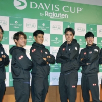 The Japanese team will begin its Davis Cup tie against Poland in Kobe on Saturday. | KYODO