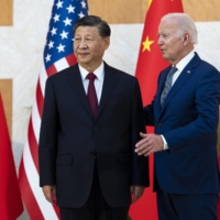 U.S. President Joe Biden meets with Chinese leader Xi Jinping in Bali, Indonesia, on Nov. 14. | DOUG MILLS / THE NEW YORK TIMES