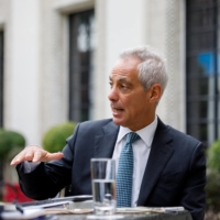 U.S. Ambassador to Japan Rahm Emanuel says that, together with the United States, Japan\'s industrial base can be \"part of the solution” to mounting security challenges in the region. | MARTIN HOLTKAMP
