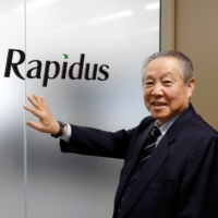 Tetsuro Higashi, the chairman of Rapidus, at the company\'s headquarters in Tokyo on Feb. 2 | REUTERS