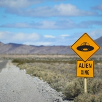 Though sightings of unexplained aerial phenomena date back centuries, the U.S. and the world’s collective obsession with flying saucers began in June 1947 when a pilot spotted nine objects flying at unfathomable speeds in the skies of Washington state. | GETTY IMAGES