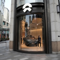 Chinese EV maker Nio\'s showroom in Shanghai on Feb. 3. | REUTERS