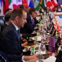 A Russian delegate attends the G20 finance ministers and central bank governors meeting near Bengaluru, India, on Friday.  | INDIA\'S PRESS INFORMATION BUREAU / VIA REUTERS 