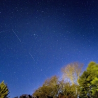 Elon Musk\'s SpaceX has launched thousands of Starlink internet satellites, seen from Svendbord in Denmark, in low-Earth orbit in recent years. | RITZAU SCANPIX / VIA REUTERS