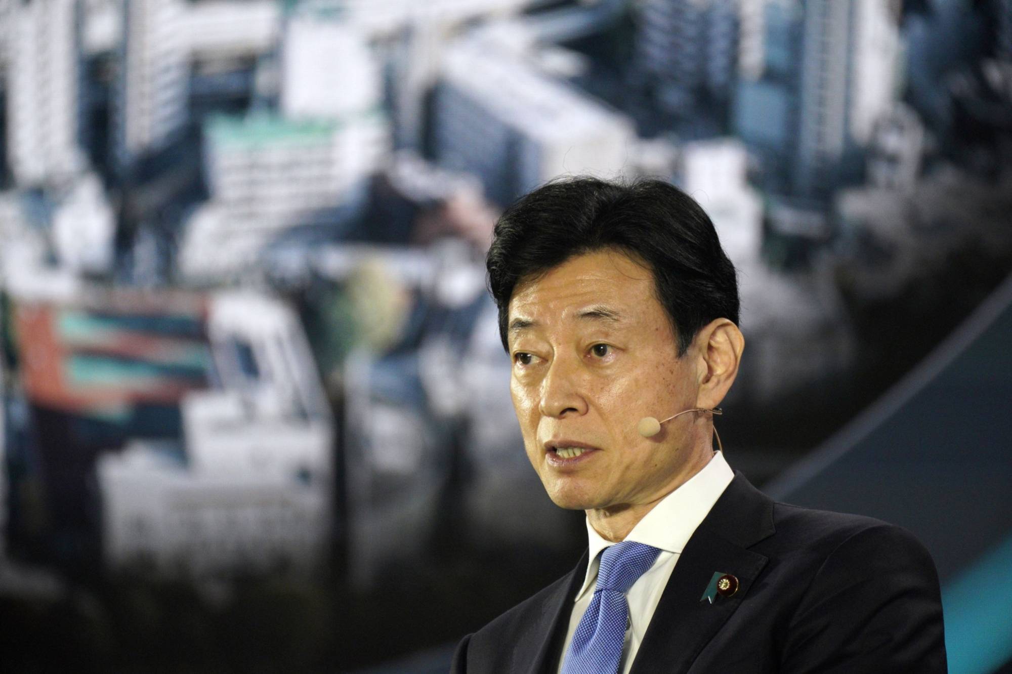 Trade minister Yasutoshi Nishimura | BLOOMBERG