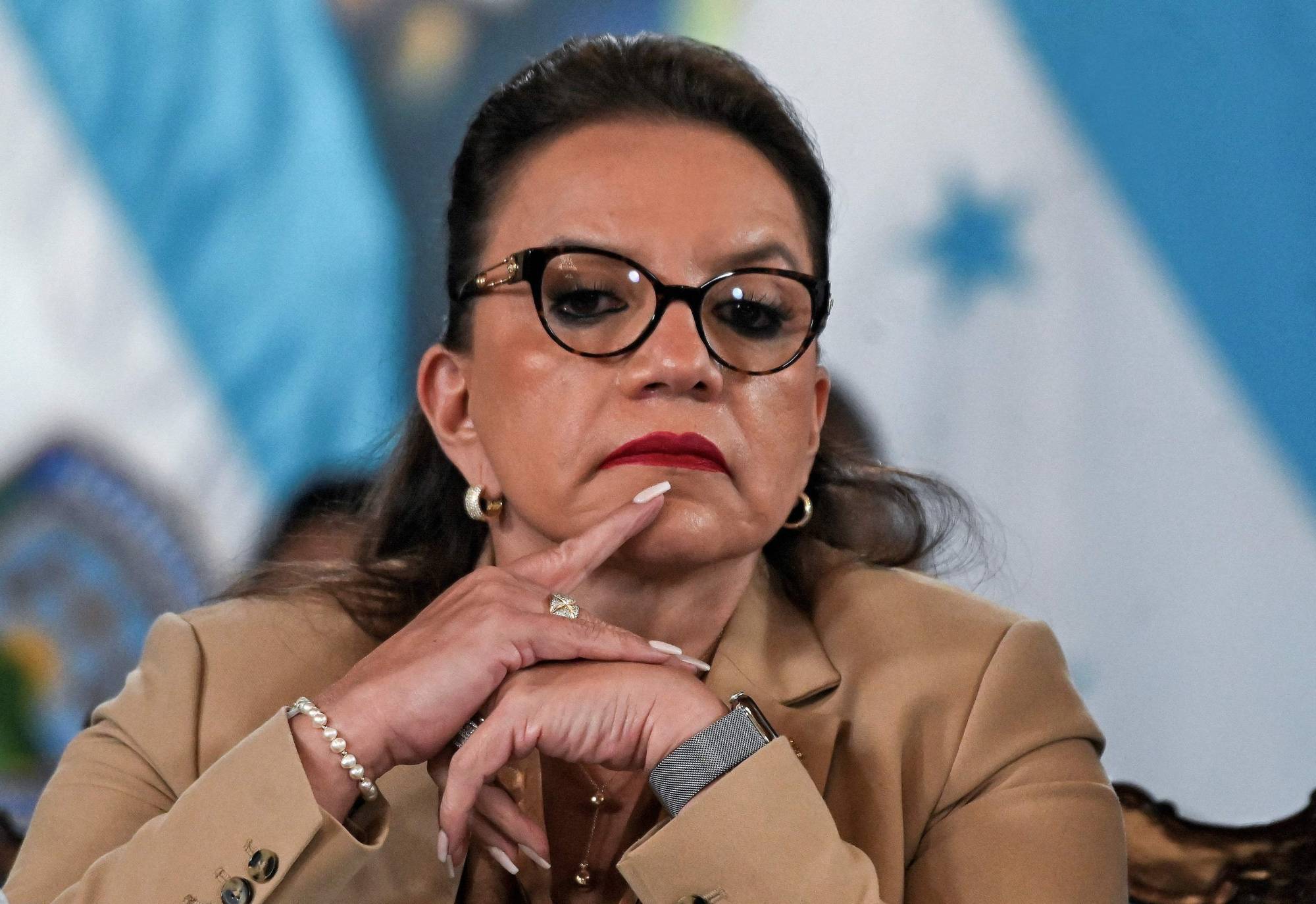 Honduran President Xiomara Castro at the Presidential House in Tegucigalpa in November | AFP-JIJI
