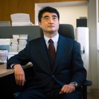 Tomotaka Goji, co-founder and president of University of Tokyo Edge Capital Partners, is interviewed at his office in Tokyo on March 10 | BLOOMBERG