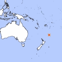 An earthquake of 7.1 magnitude struck the Kermadec Islands region in New Zealand on Thursday. | JAPAN METEOROLOGICAL AGENCY

