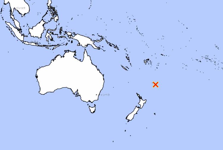 An earthquake of 7.1 magnitude struck the Kermadec Islands region in New Zealand on Thursday. | JAPAN METEOROLOGICAL AGENCY