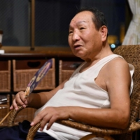 Former professional boxer Iwao Hakamata, who was sentenced to death for the murder of a family of four in 1968, in Hamamatsu, Shizuoka Prefecture, in August 2018 | AFP-JIJI