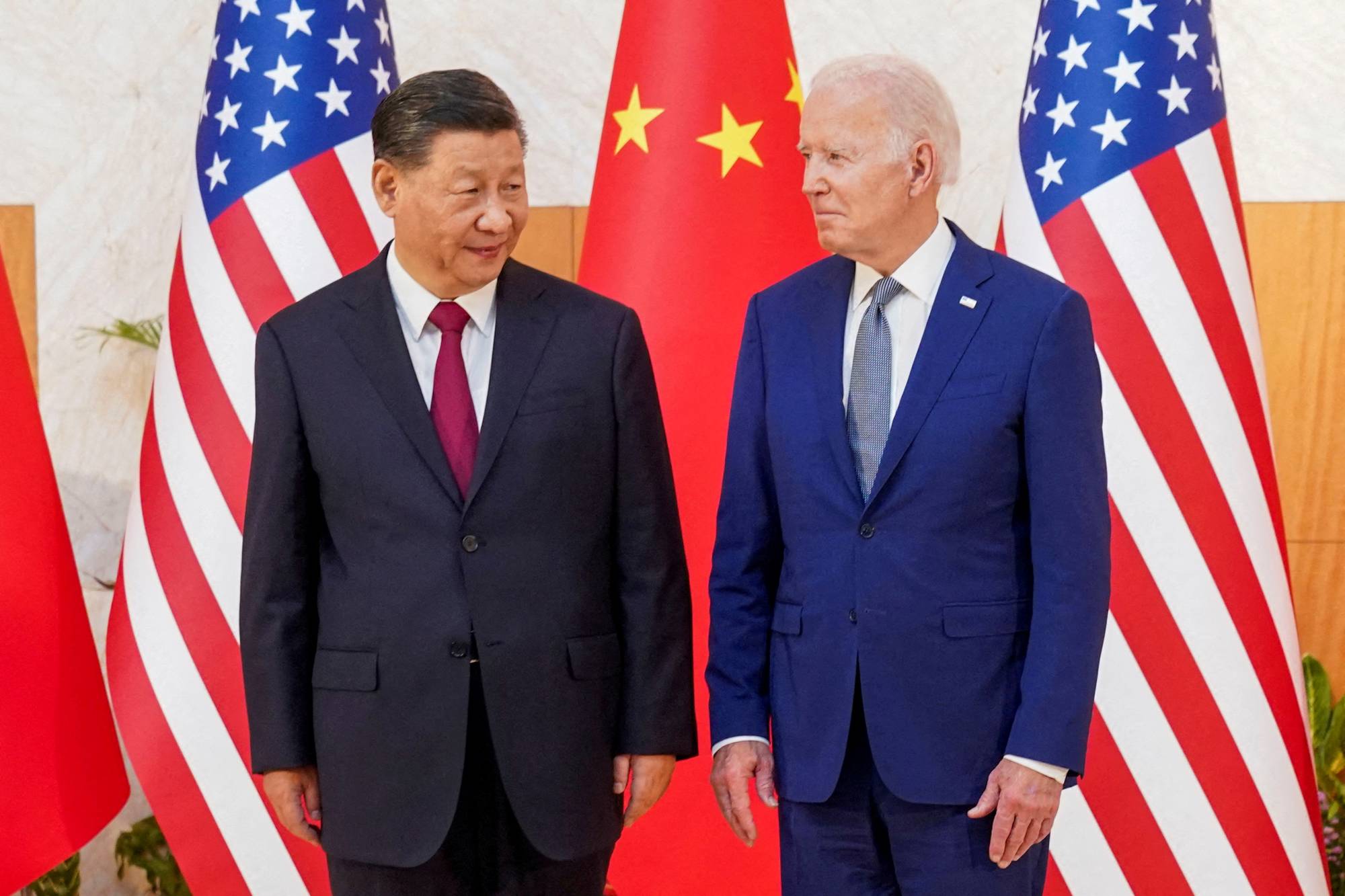 U.S. President Joe Biden meets with Chinese leader Xi Jinping on the sidelines of the Group of 20 leaders' summit in Bali, Indonesia, last November. | REUTERS