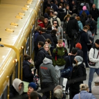 A Berlin transport company BVG subway platform at Alexanderplatz station in the German capital during a nationwide strike of transport workers on Monday | REUTERS