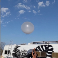 Luke Iseman launches a balloon in Baja California, Mexico, on April 11, 2022.  | LUKE ISEMAN / VIA REUTERS