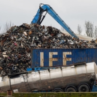 Metal at a recycling plant on the banks of the River Tees in Teesside, England, in November 2020 | BLOOMBERG