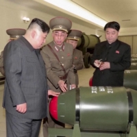 North Korean leader Kim Jong Un inspects nuclear warheads at an undisclosed location in this undated still image. Pyongyang has unleashed a raft of digital weapons ultimately aimed at supporting its nuclear ambitions, a new report has said. | KRT / REUTERS TV / VIA REUTERS