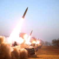 A fire assault drill at an undisclosed location in North Korea on March 10 | KCNA / VIA REUTERS