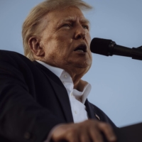 Former U.S. President Donald Trump speaks during a rally in Waco, Texas, on Saturday. | CHRISTOPHER LEE / THE NEW YORK TIMES
