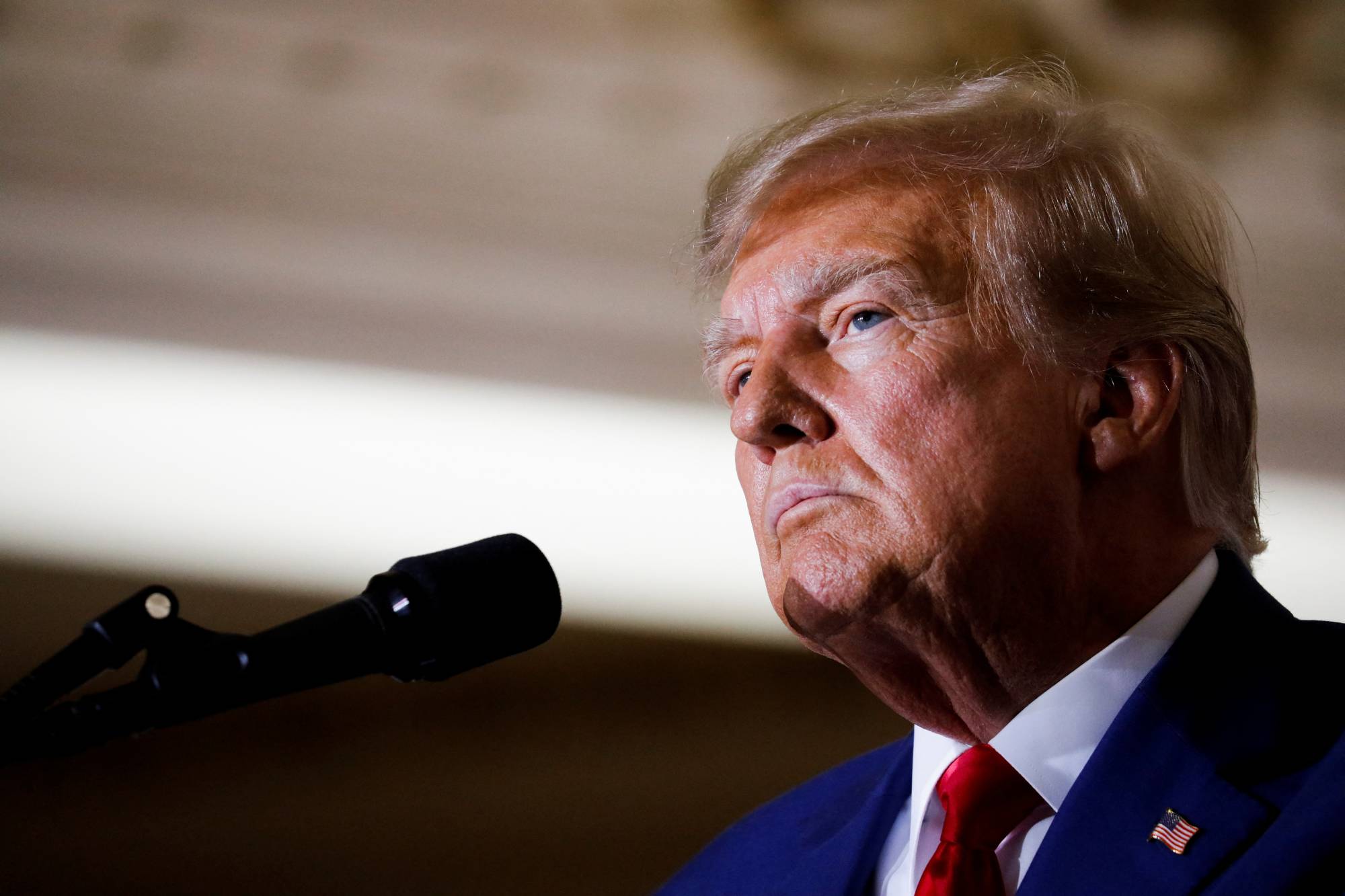 Trump speaks in Palm Beach, Florida, on Tuesday. | Reuters 