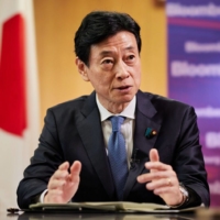 Trade minister Yasutoshi Nishimura speaks about the government\'s push to support chipmaker Rapidus during an interview in Tokyo on Wednesday. | BLOOMBERG