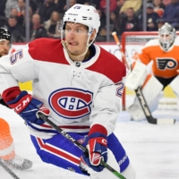 Canadiens right wing Denis Gurianov plays against Flyers in Philadelphia on March 28. | USA TODAY / VIA REUTERS