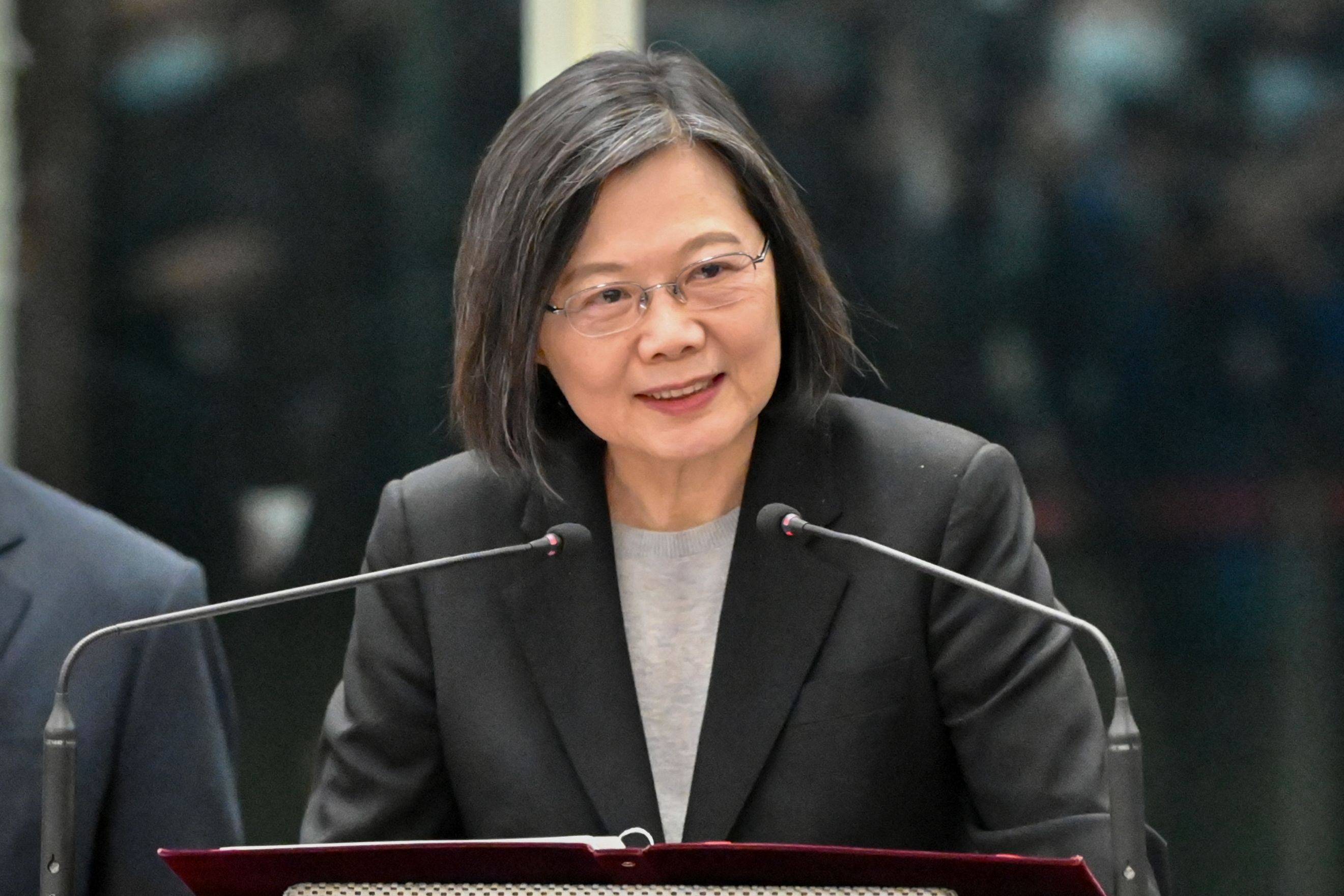 Taiwanese President Tsai Ing-wen says her recent overseas trip shows the world Taiwan's determination to defend freedom and democracy, even after prompted China to stage war games around the island. | AFP-JIJI