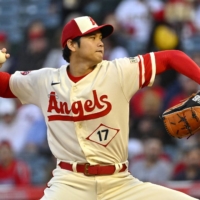 Shohei Ohtani struck out six in a 92-pitch outing against the Nationals on monday, going one-for-four at the plate. | USA TODAY / VIA REUTERS