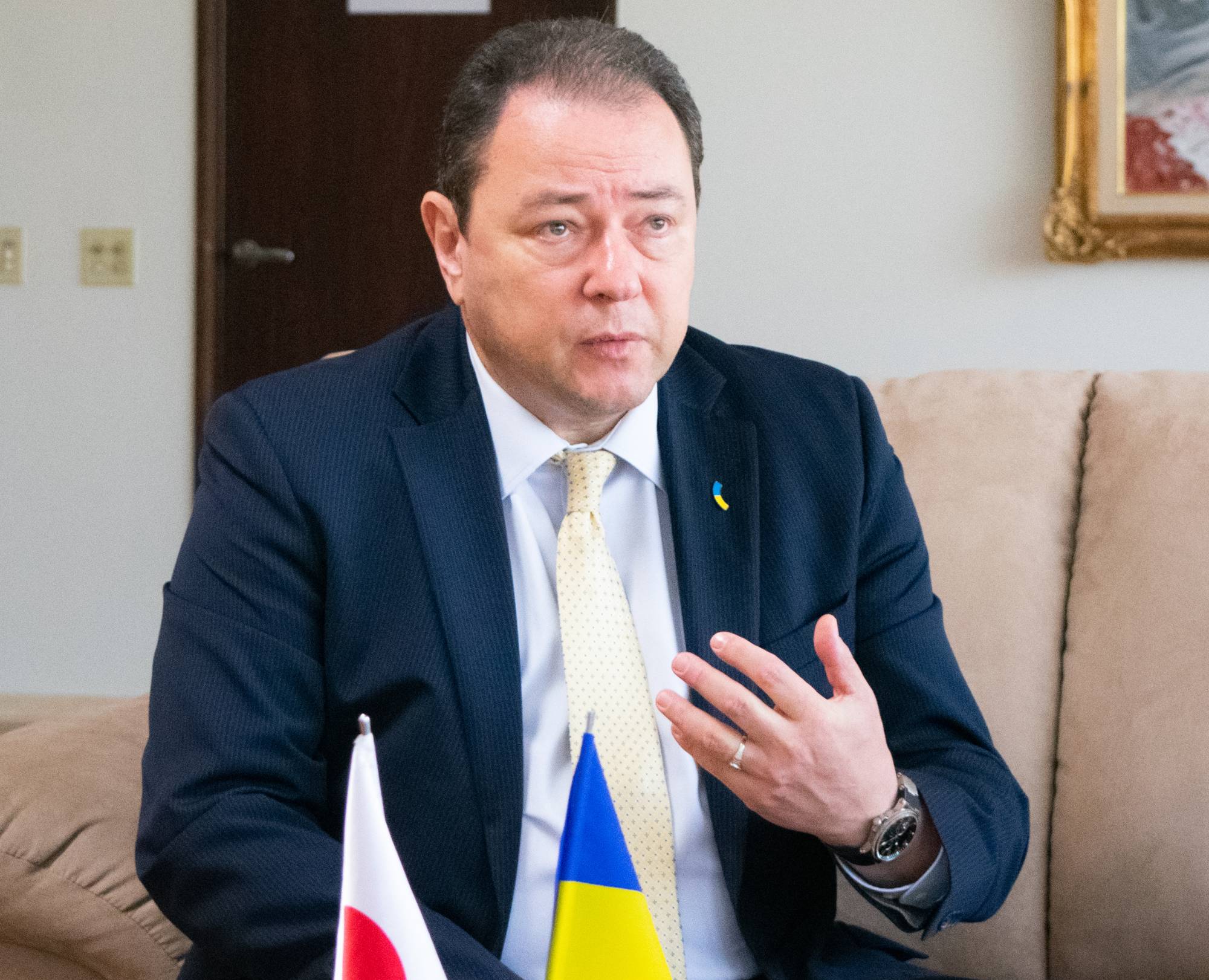 In the more than a year since the invasion of his home country began, Korsunsky has worked nonstop to deliver information about the war and support Ukrainian evacuees in Japan. | Louise Claire Wagner 