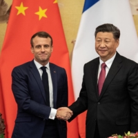 French President Emmanuel Macron\'s recent statement saying Europeans should stand apart from the U.S. on China and Taiwan or risk becoming \"vassals” has angered allies. | POOL / VIA REUTERS