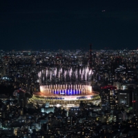 The closing ceremony of the Tokyo 2020 Olympic Games. Japan fought off tens of thousands of cyberattacks targeting the Games without fanfare. | BLOOMBERG