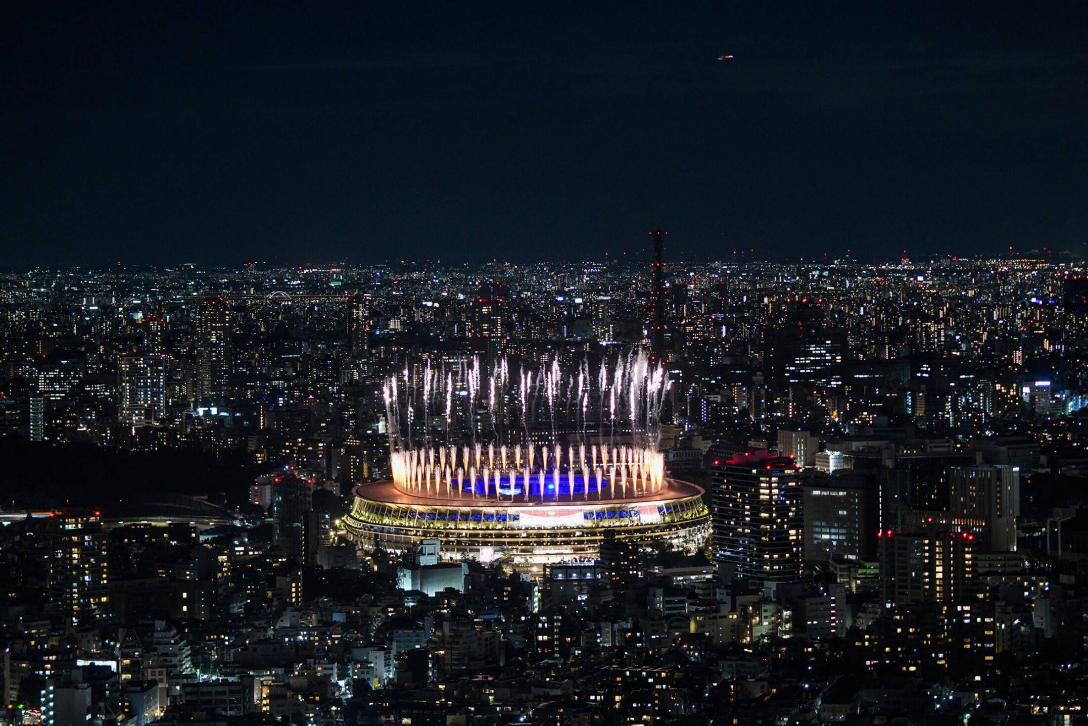 The closing ceremony of the Tokyo 2020 Olympic Games. Japan fought off tens of thousands of cyberattacks targeting the Games without fanfare. | Bloomberg
