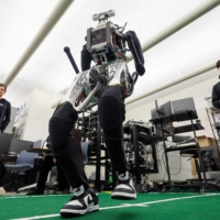 ARTEMIS moves through a school lab at UCLA on April 13 in Los Angeles.  | REUTERS