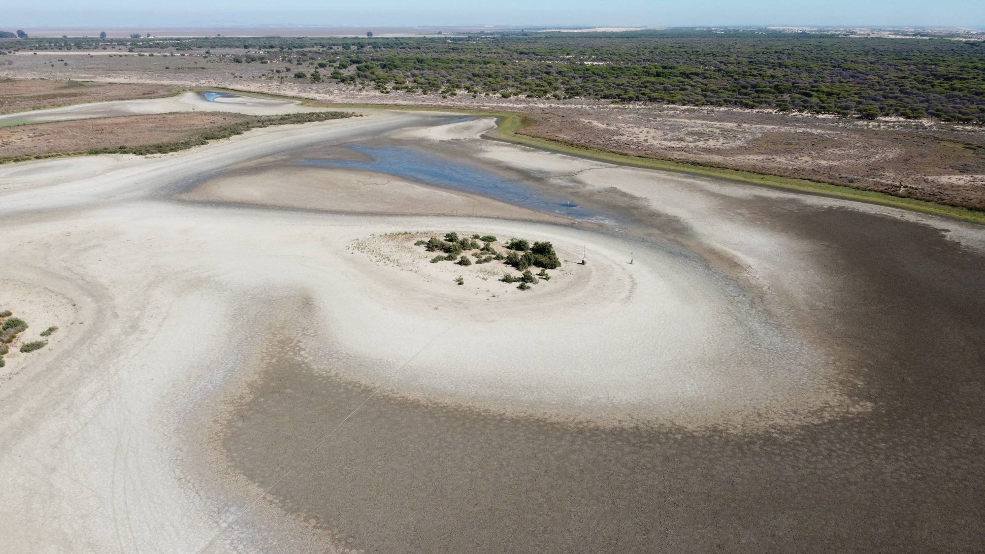 The lagoon of Santa Olalla, dried out at Donana National Park in southern Spain in August 2022 | EBD-CSIC / VIA REUTERS