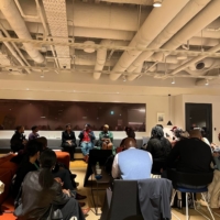 A snapshot taken from the back of the room during a panel discussion on mental health.  | COURTESY OF MAURICE RABB