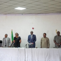 Members of a special panel appointed by Nigeria\'s National Human Rights Commission to investigate a series of reports of an army-run abortion program, in Abuja, Nigeria, in February | REUTERS